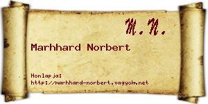 Marhhard Norbert névjegykártya